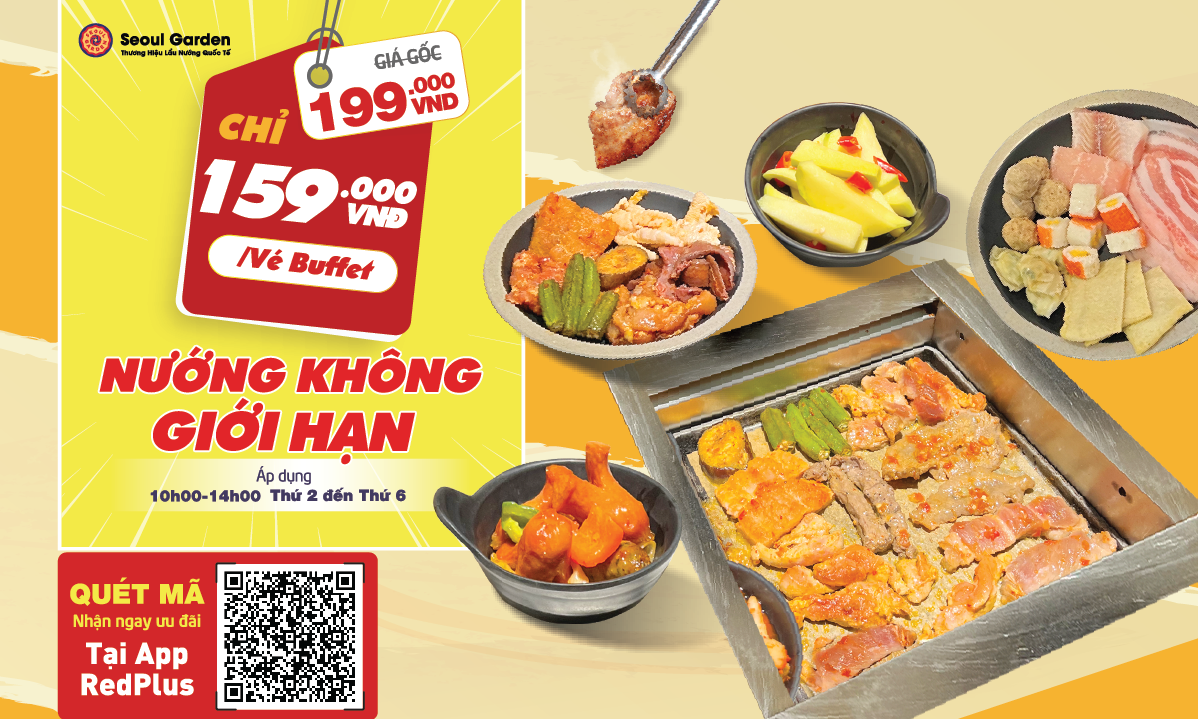 Ưu đãi siêu hời: Vé buffet nướng chỉ còn 159K (giá gốc 199K)!